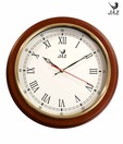 JAZ Sleek Teak Round Wall Clock