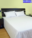 meSleep Pristine White Bed Sheet With Two Pillow Covers