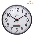 Horo Black Plastic Metal Silver Wall Clock