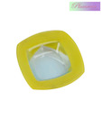 Plumeria Yellow Colour Square Glass Bowl
