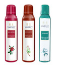 Yardley (Jasmine, Red, Sandalwood) Women Deo Pack of 3-Each 150 ml
