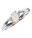 AG Exotic Opal & Diamond Ring