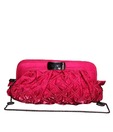 Bolso Ravishing Dark Pink Quilted Velvet Clutch
