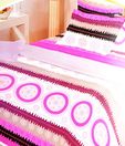 Bombay Dyeing Silk Route Pink Double Bed Sheet