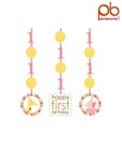 Party Bounty Colourful Elephant & Zebra Baby Girl Party Hanging
