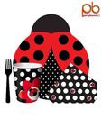 Party Bounty Fancy Ladybug Tableware Kit-64 Pcs