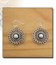 Designer Silver Inc. Radial Pearl Earrings