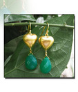 Designer Silver Inc. Fashionable Green Onyx Earrings