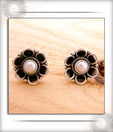 Designer Silver Inc. Pearl Flower Earrings