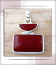 Designer Silver Inc. Maroon Pendant