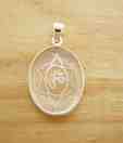 Designer Silver Blissful Sterling Silver Om Pendant