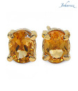 Johareez Oval Shape Genuine Citrine Studs