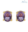 Johareez Exotic Oval Shaped Amethyst Studs