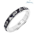 Johareez Glorious Black Enamel Band Ring