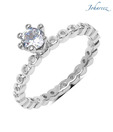 Johareez Dainty White Cubic Zirconia Ring