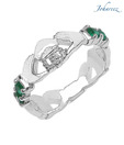 Johareez Winsome Green CZ Sterling Silver Ring