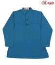E-rato Vibrant Blue Pattern Kurta For Kids