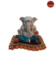 Earth Ganesha Sitting On A Mat Idol