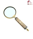 Home Sparkle Brass Inlay Magnifier With Bone Handle