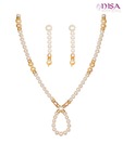 Nisa Pearls Oval Pearls Necklace Set