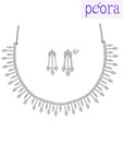 Peora Dainty Marquise Paradise Necklace Set