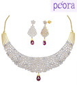 Peora Ice Lattice Festive Necklace Set