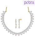 Peora Dazzling Petal Necklace Set