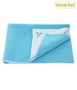 Quick Dry Plain Waterproof Cyan Single Bed