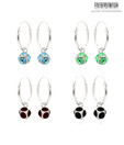 Revlis Super Combo of Four Divine Crystal Ball Silver Earrings