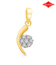 Sparkles Suave Diamond & Gold Pendant