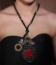 Spyra Red Coral Flower Necklace