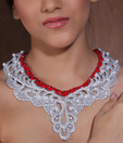 Spyra Ravishing Red Crochet Necklace