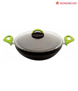 Wonderchef Cm.26 Green Line Wok 2H  Glass