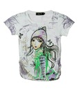 Little Aliva White Sweet Girls Top