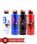 Beverly Hills Polo Club Combo of 4 Deodorants Men 175 ml