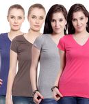 Fort Collins Stylish Cotton T-Shirts Combo Of 4