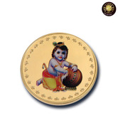 Aarya24kt Bal Gopal Gold plated coin AR-CN-007