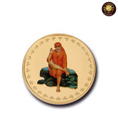 Aarya24kt Sai Baba Gold plated coin AR-CN-010