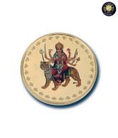 Aarya24kt Durga Maa Gold plated coin AR-CN-018