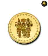 Aarya24kt SitaRam Gold plated coin AR-CN-021