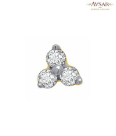 Avsar Triple Diamond Floral Gold Nosering