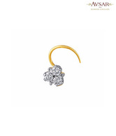 Avsar Dainty Gold & Diamond Nosering