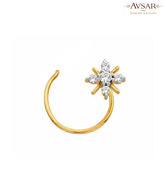 Avsar Sparkling Gold & Diamond Nosering