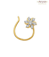 Avsar Blossomy Gold & Diamond Nosering