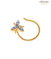 Avsar Gold & Diamond Twinkling Nosering