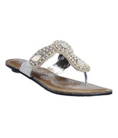 Catwalk Gleaming Gunmetal Slippers