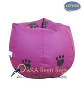 Orka Bean Bags Purple Paws  Pattern Bean Bag