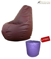 Orka Comfortable & Fun Plain Brown Bean Bag