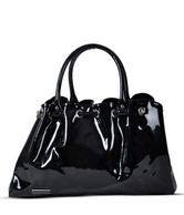 Calvino Exquisite Black Glossy Finish Handbag