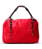 Calvino Elegant Red Shiny Finish Handbag